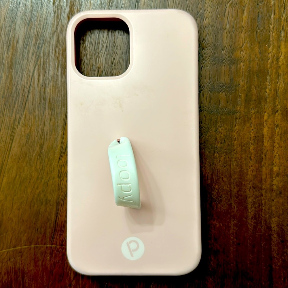 iPhone 12 Pro light pink loopy